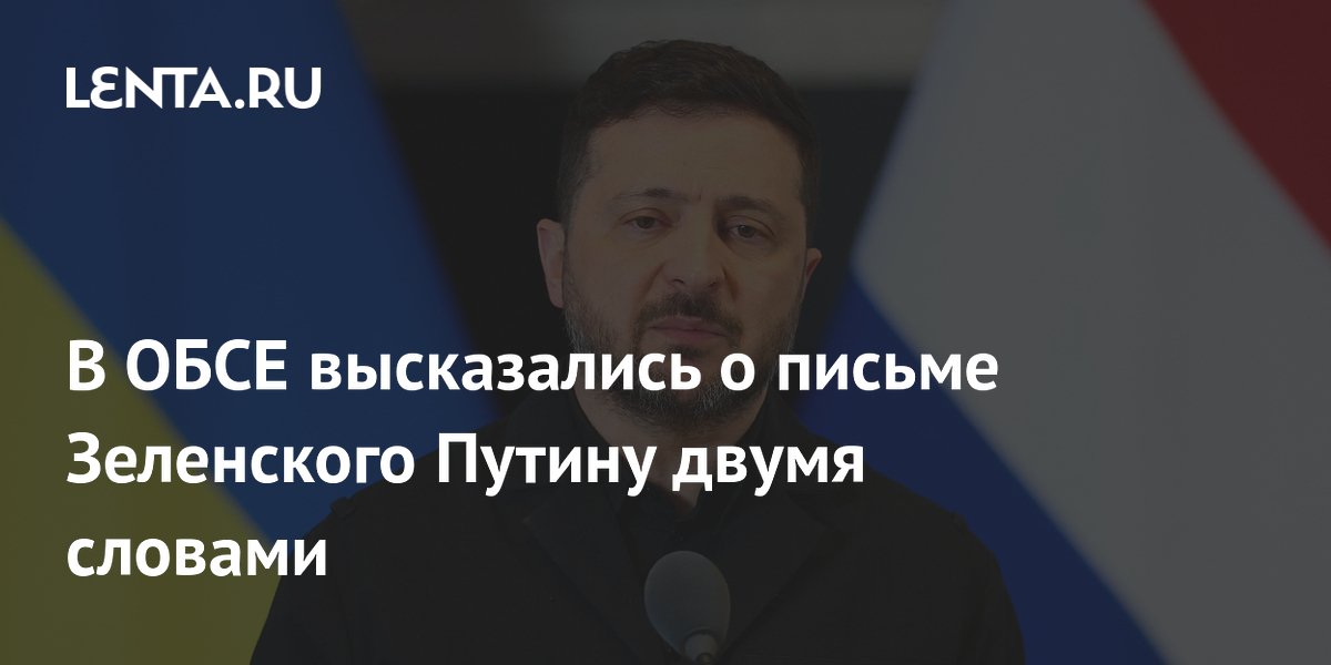 В ОБСЕ высказались о письме Зеленского Путину двумя словами
