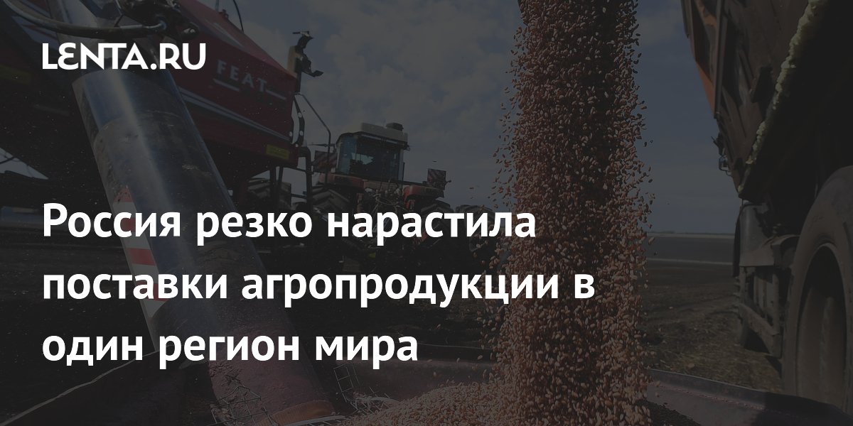 Россия резко нарастила поставки агропродукции в один регион мира