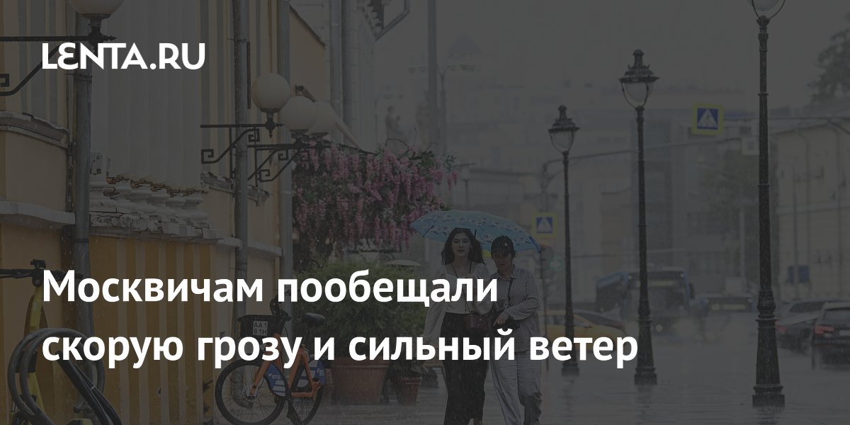 Москвичам пообещали скорую грозу и сильный ветер