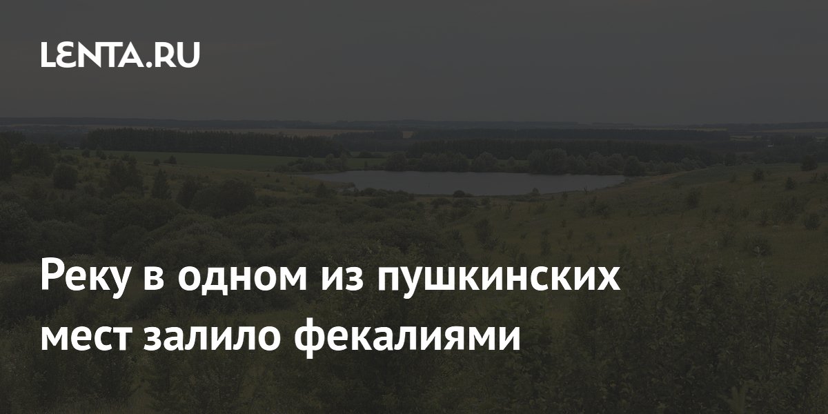 Реку в одном из пушкинских мест залило фекалиями