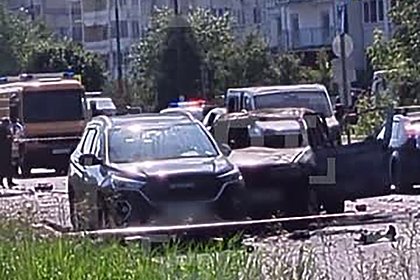 Последствия взрыва машины в Подмосковье попали на видео