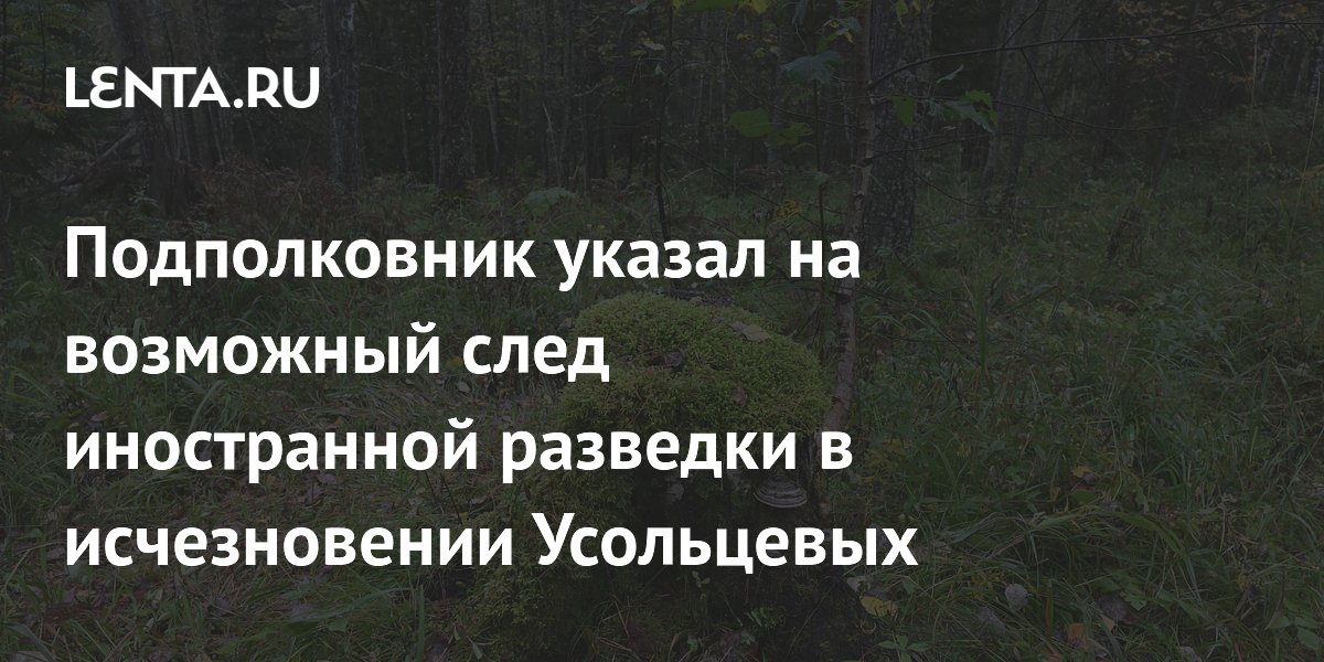 Подполковник указал на возможный след иностранной разведки в исчезновении Усольцевых