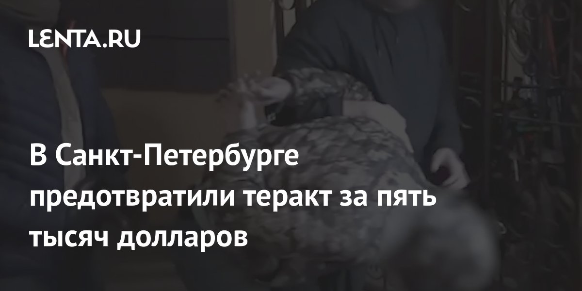 В Санкт-Петербурге предотвратили теракт за пять тысяч долларов