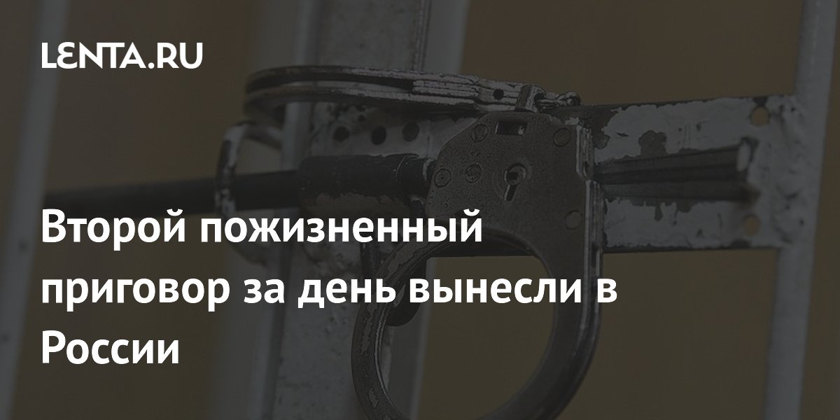 Второй пожизненный приговор за день вынесли в России