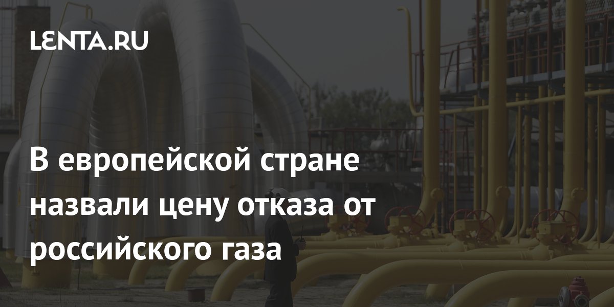 В европейской стране назвали цену отказа от российского газа