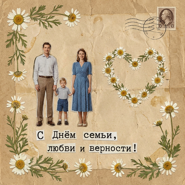Картинка с Днем семьи, любви и верности

