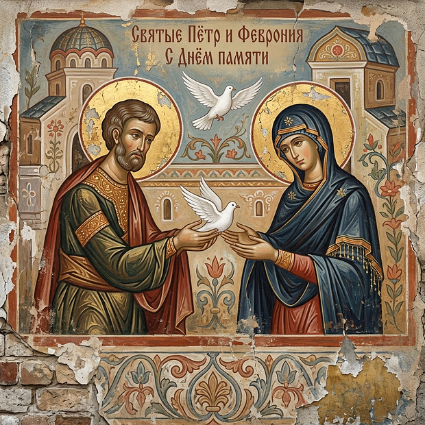 Открытка с Днем семьи, любви и верности

