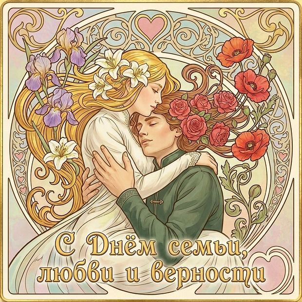 Картинка с Днем семьи, любви и верности
