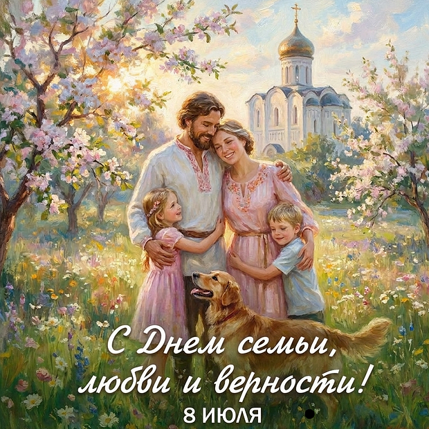 Скачать бесплатно картинку с Днем семьи, любви и верности

