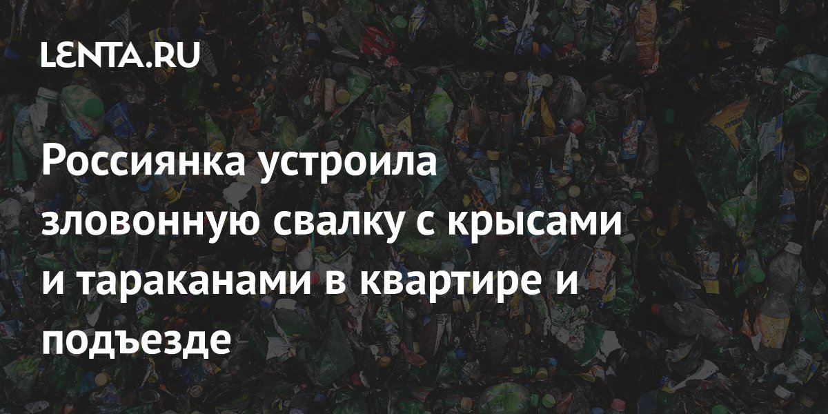 Россиянка устроила зловонную свалку с крысами и тараканами в квартире и подъезде