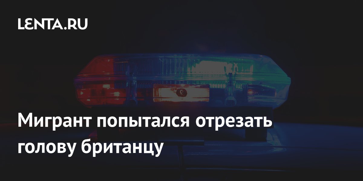 Мигрант попытался отрезать голову британцу