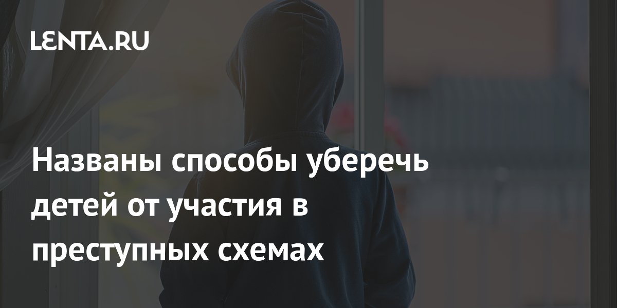 Названы способы уберечь детей от участия в преступных схемах
