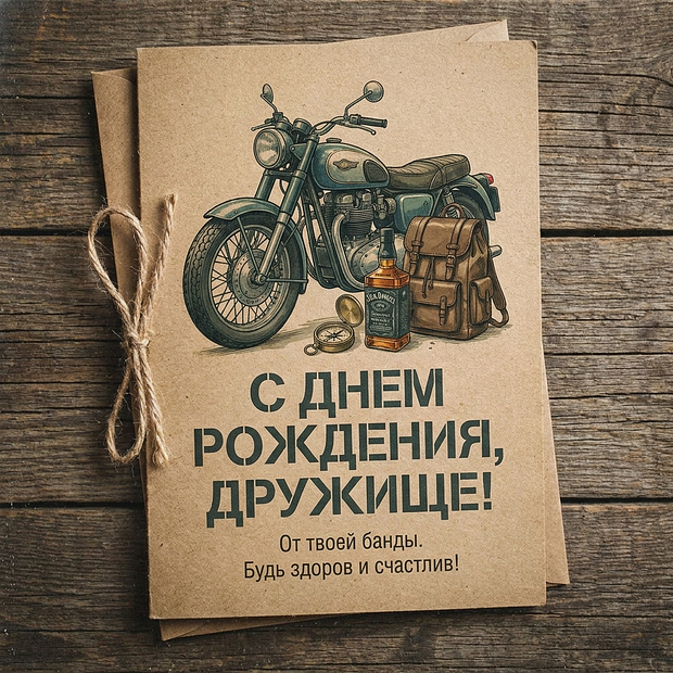 Открытка с пожеланиями на день рождения мужчине