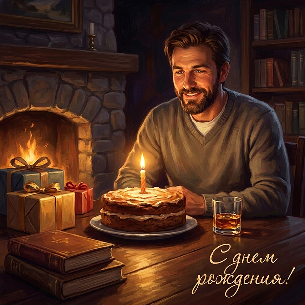 Открытка с днем рождения мужчине