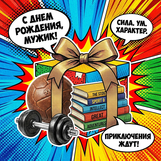 Открытка с пожеланиями на день рождения мужчине