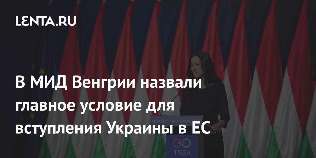 В МИД Венгрии назвали главное условие для вступления Украины в ЕС