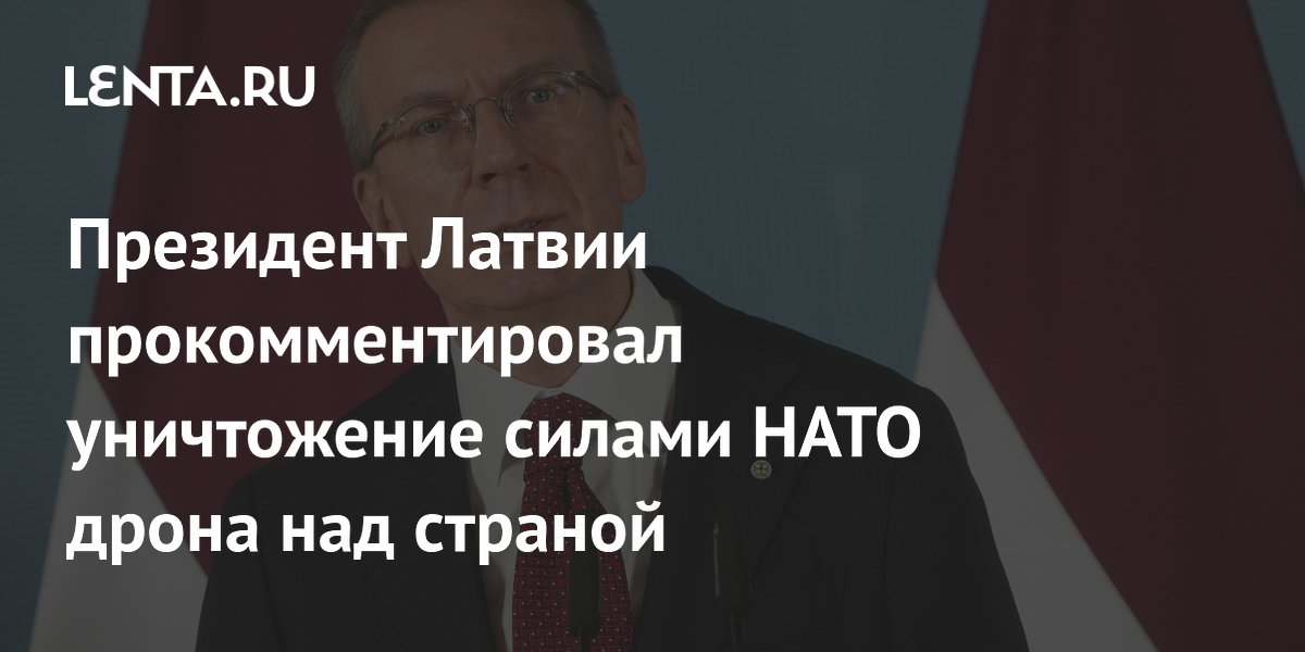 Президент Латвии прокомментировал уничтожение силами НАТО дрона над страной