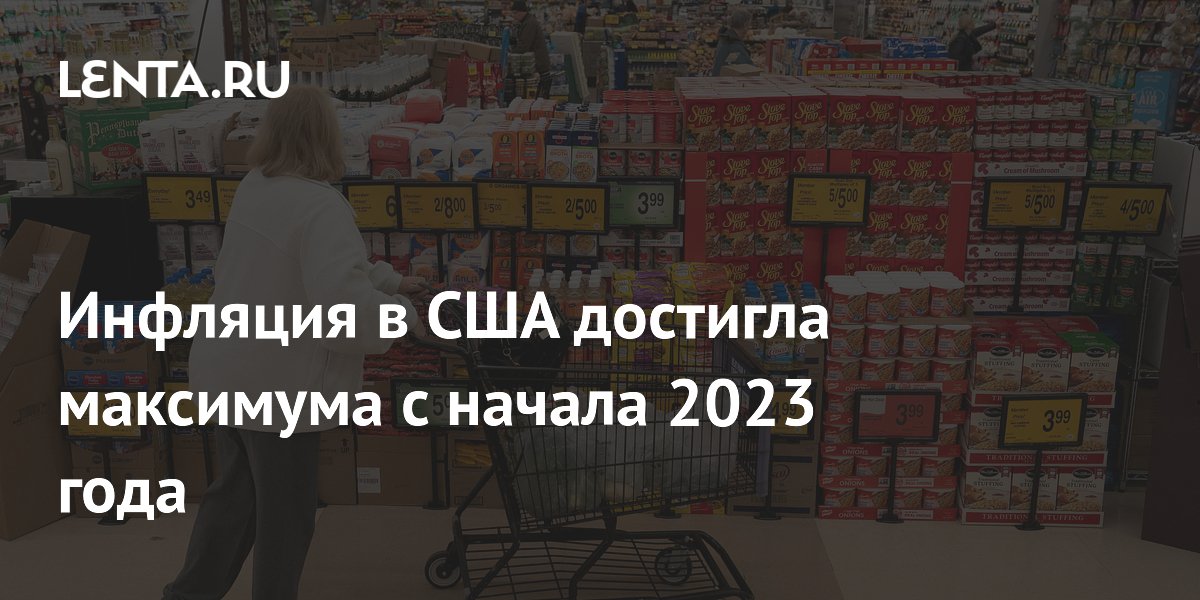 Инфляция в США достигла максимума с начала 2023 года