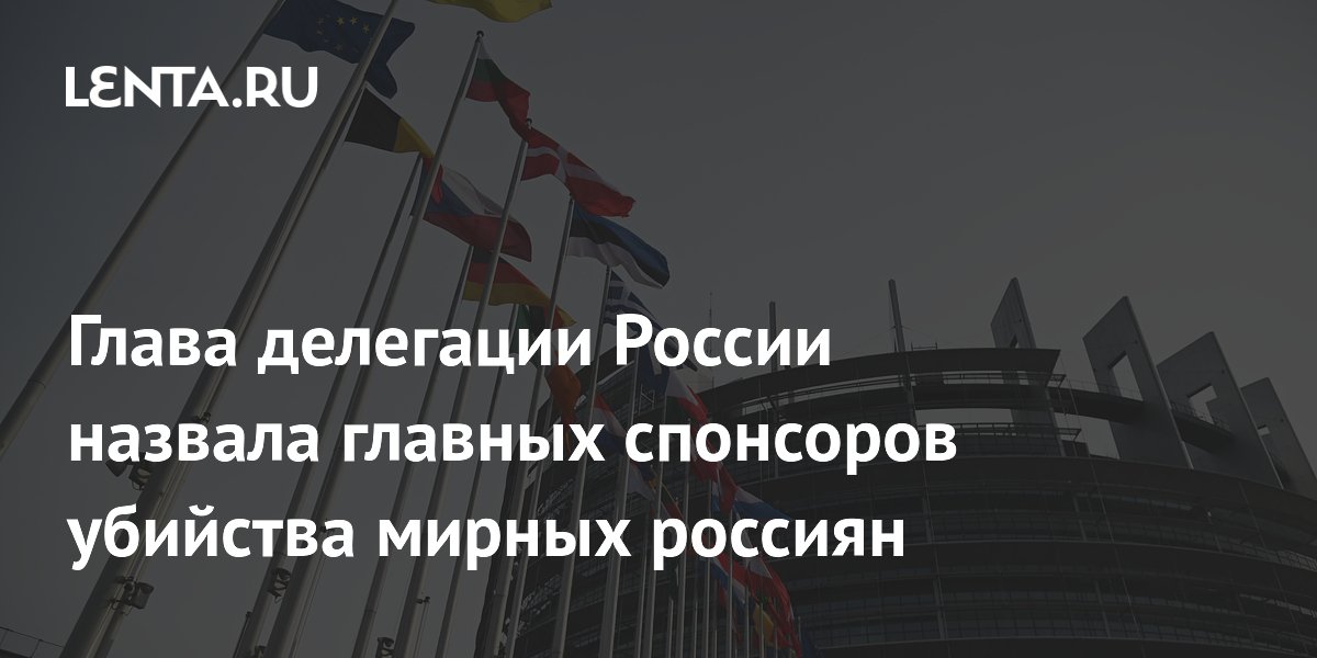 Глава делегации России назвала главных спонсоров убийства мирных россиян