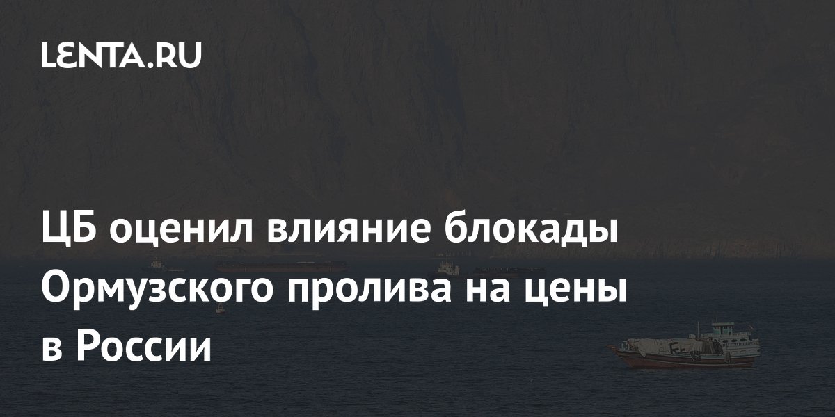 ЦБ оценил влияние блокады Ормузского пролива на цены в России
