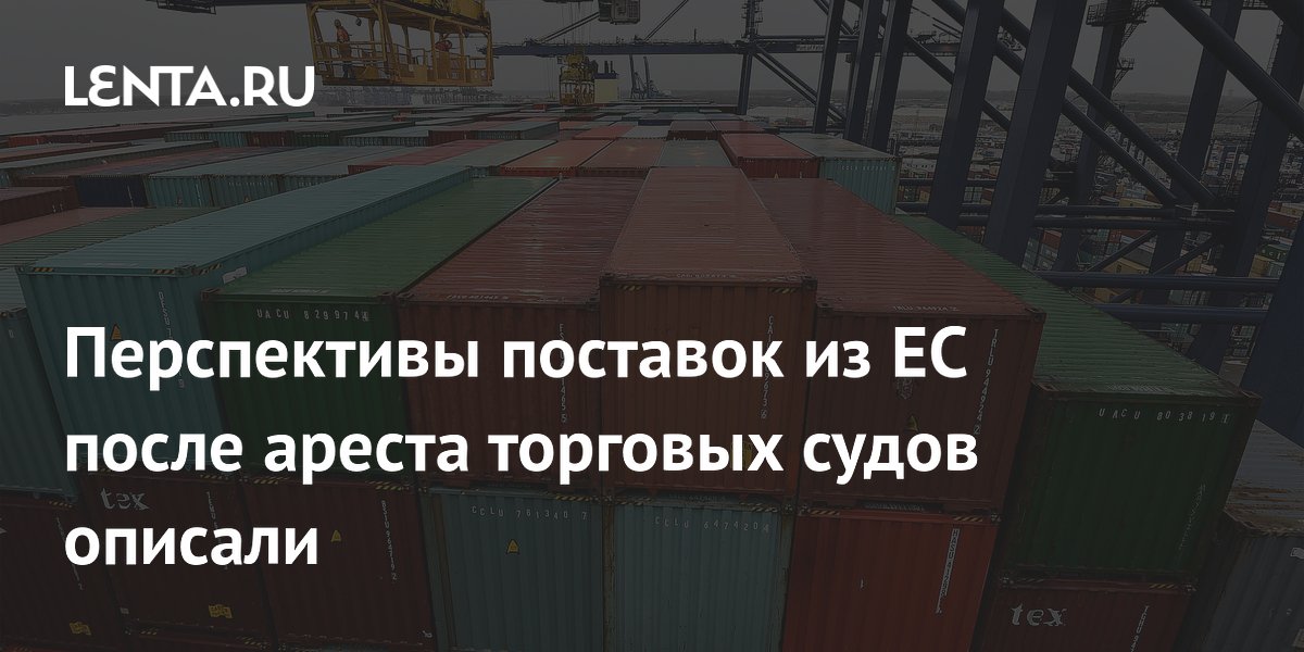 Перспективы поставок из ЕС после ареста торговых судов описали