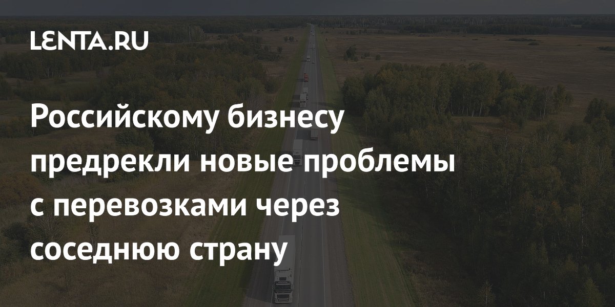 Российскому бизнесу предрекли новые проблемы с перевозками через соседнюю страну