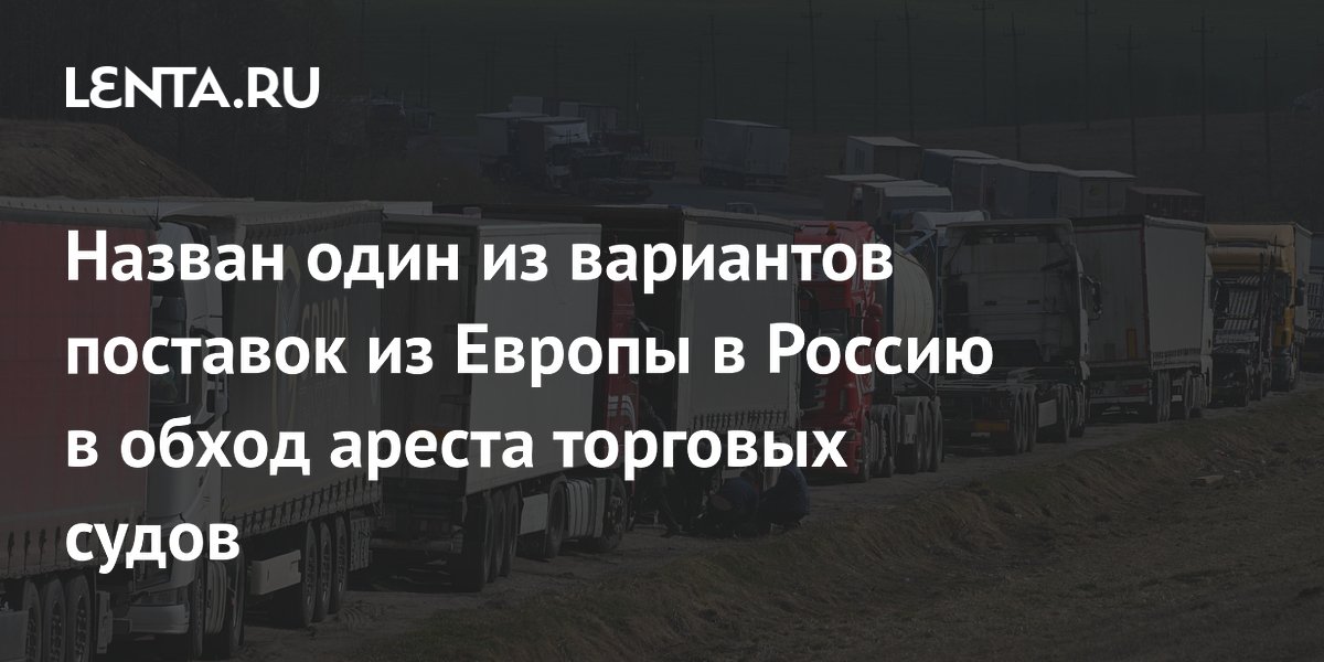 Назван один из вариантов поставок из Европы в Россию в обход ареста торговых судов