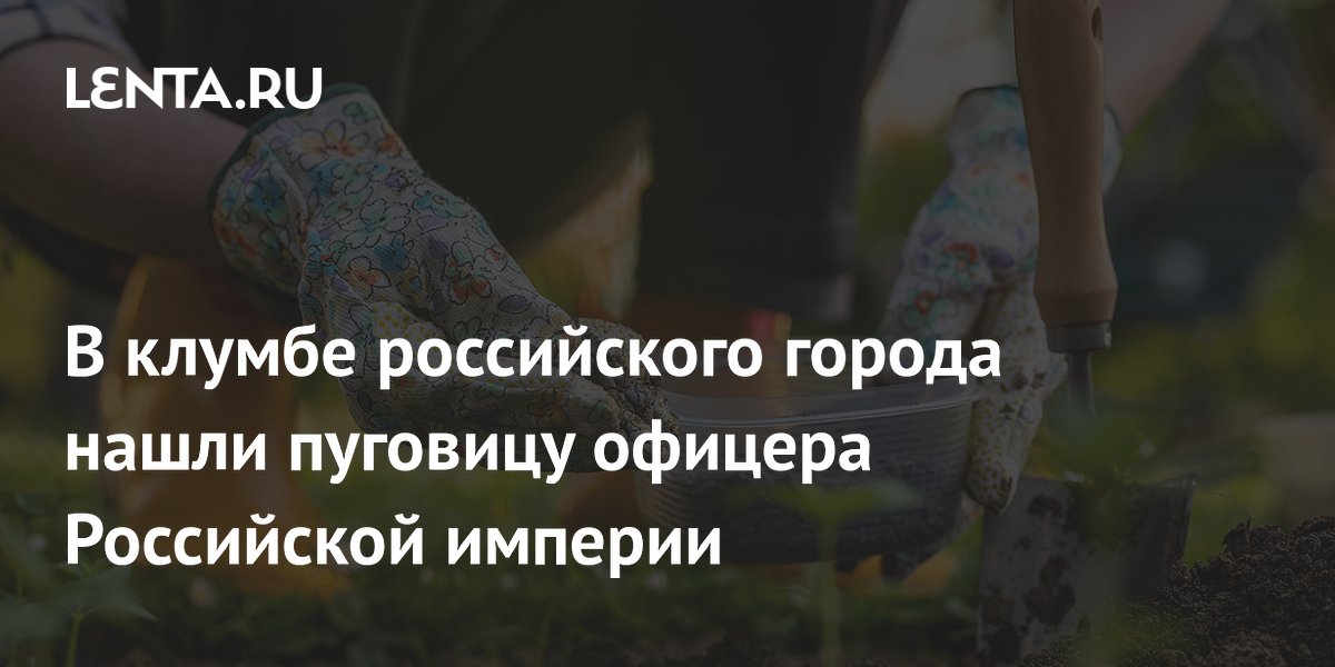 В клумбе российского города нашли пуговицу офицера Российской империи