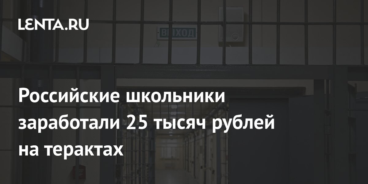 Российские школьники заработали 25 тысяч рублей на терактах