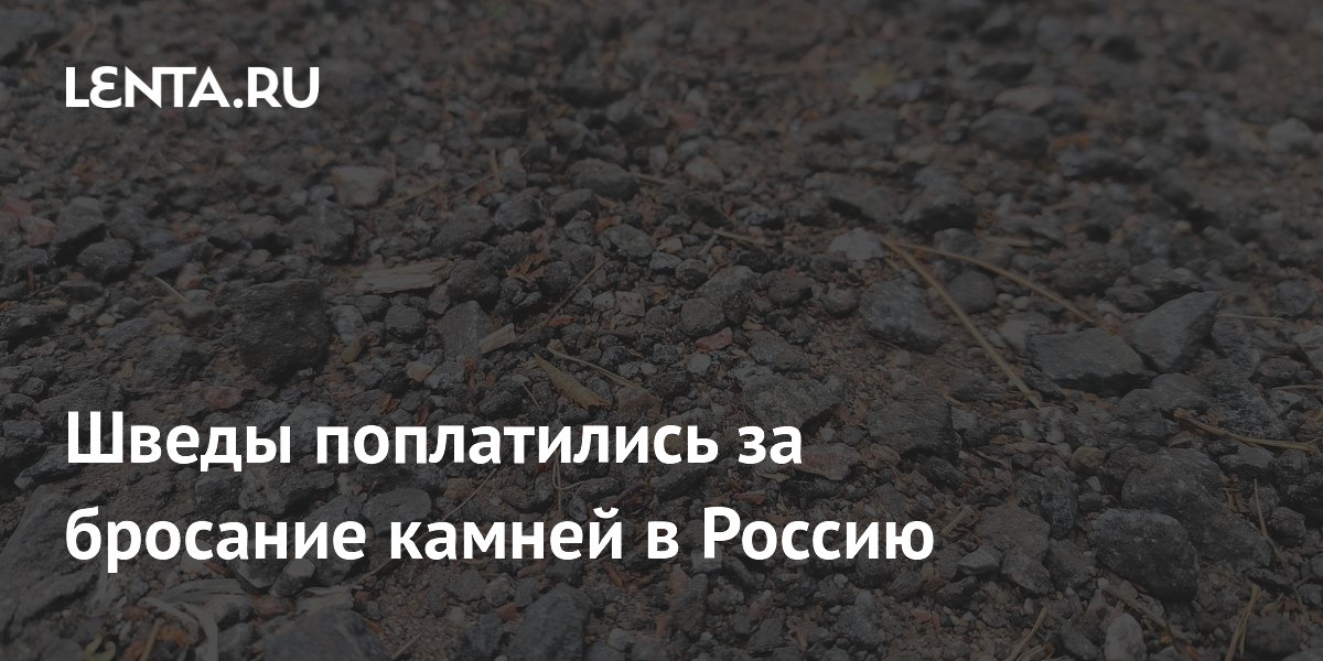 Шведы поплатились за бросание камней в Россию