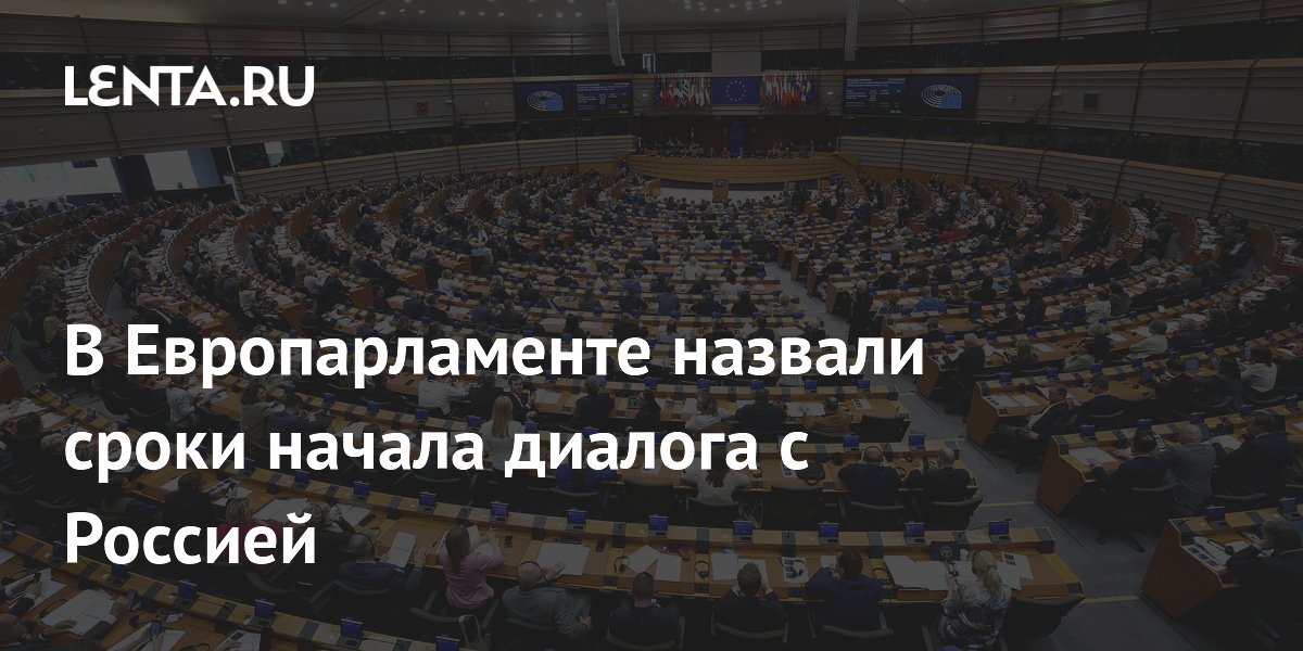 В Европарламенте назвали сроки начала диалога с Россией