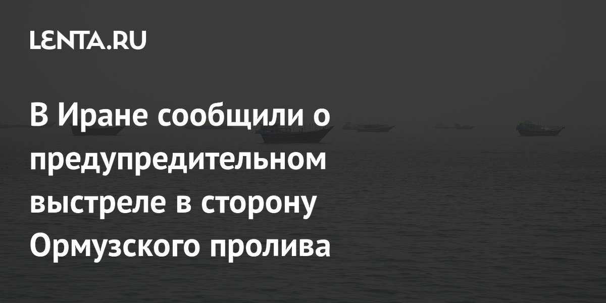 В Иране сообщили о предупредительном выстреле в сторону Ормузского пролива
