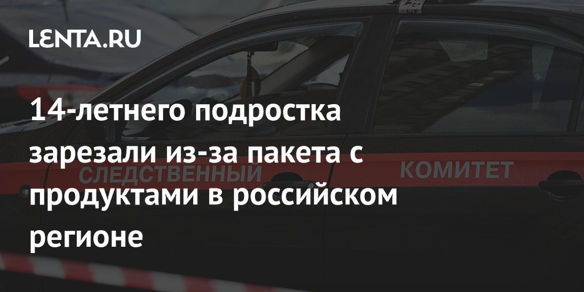 14-летнего подростка зарезали из-за пакета с продуктами в российском регионе