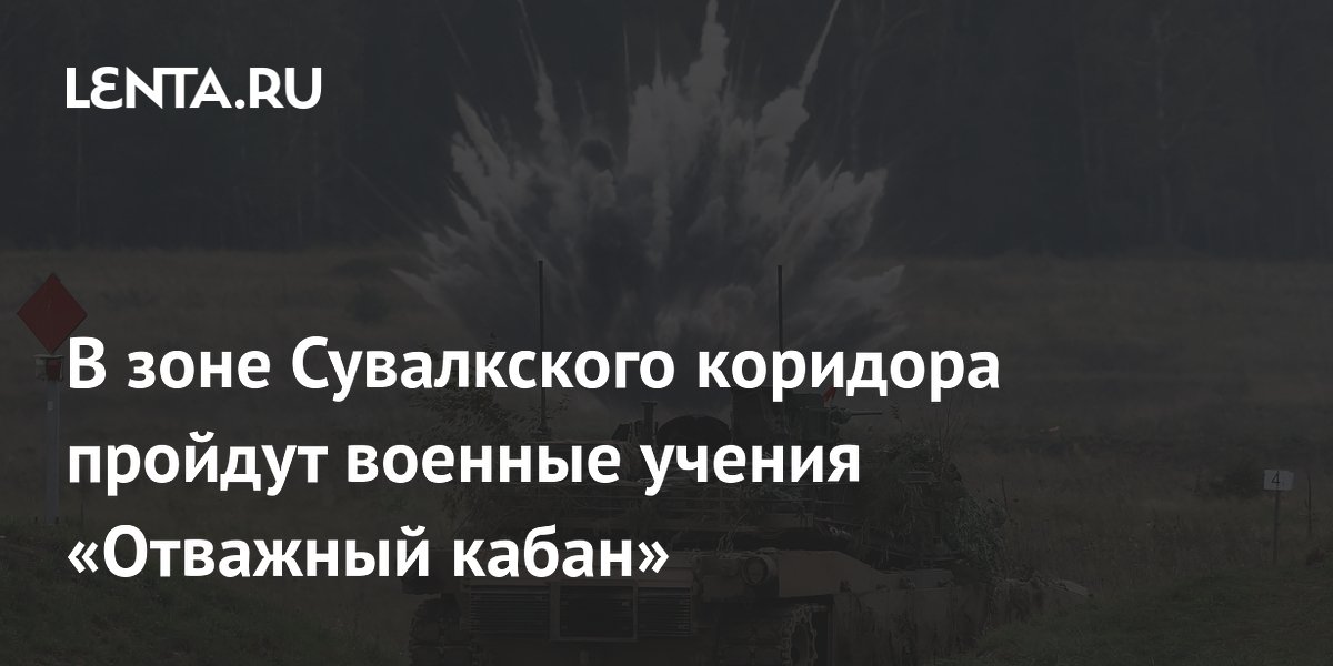 В зоне Сувалкского коридора пройдут военные учения «Отважный кабан»
