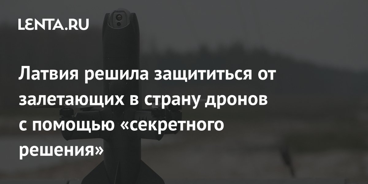 Латвия решила защититься от залетающих в страну дронов с помощью «секретного решения»