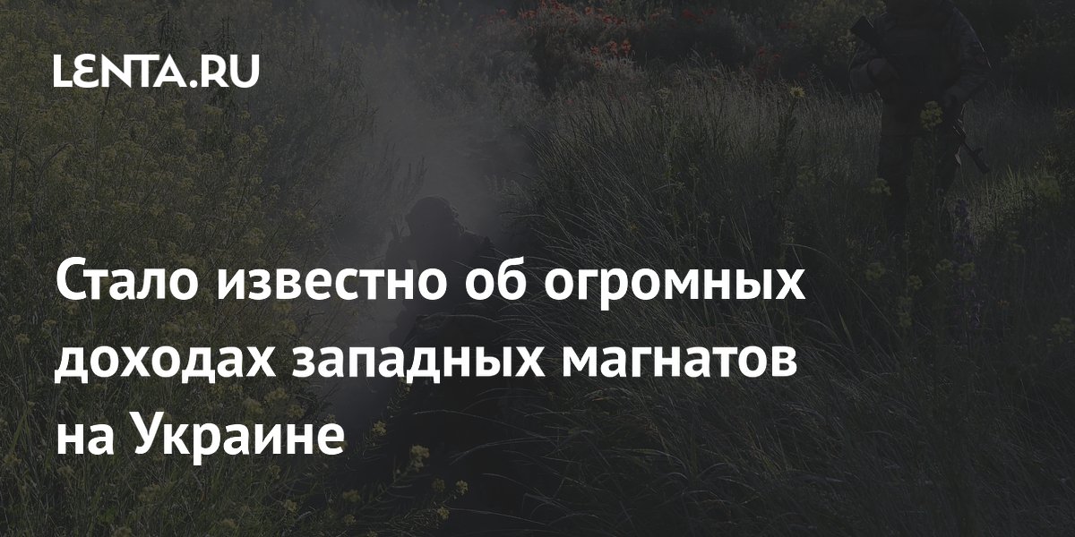 Стало известно об огромных доходах западных магнатов на Украине