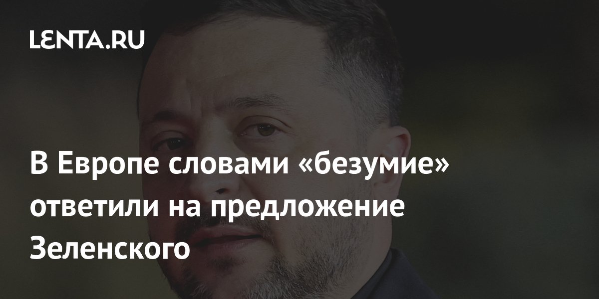 В Европе словами «безумие» ответили на предложение Зеленского