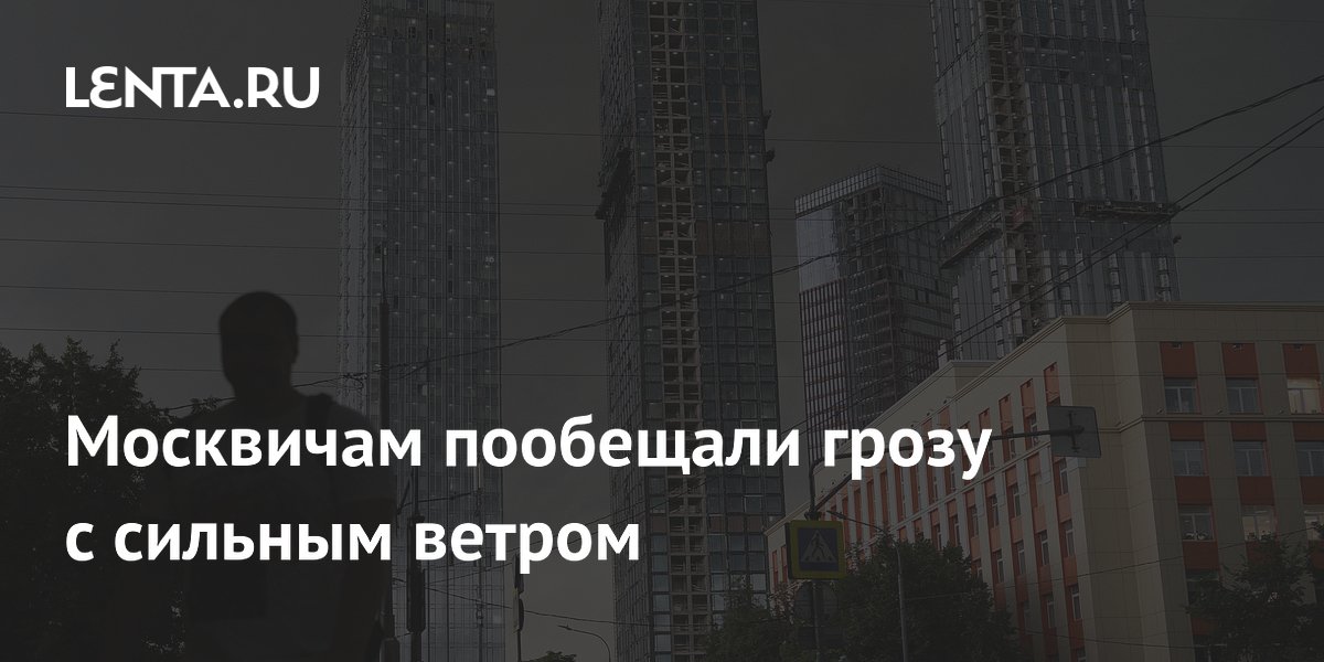Москвичам пообещали грозу с сильным ветром