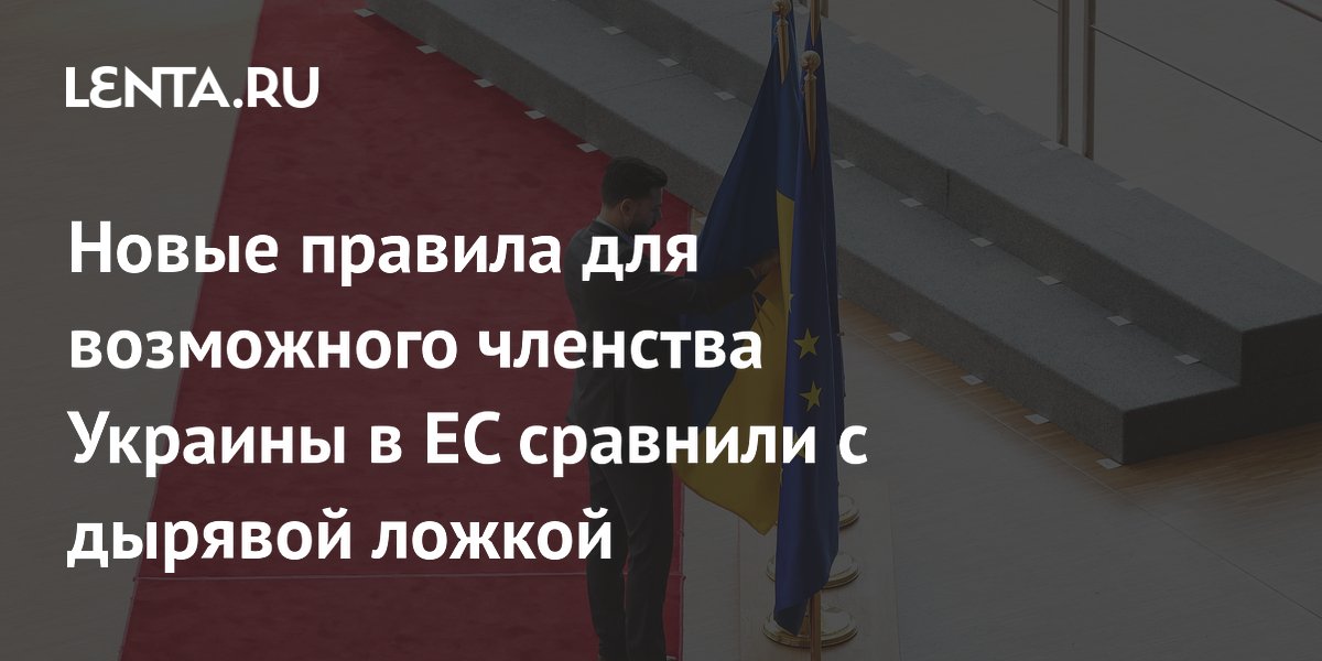 Новые правила для возможного членства Украины в ЕС сравнили с дырявой ложкой