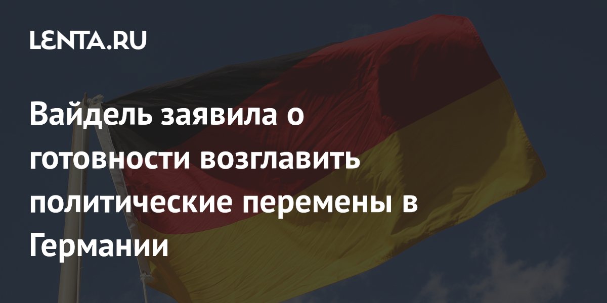 Вайдель заявила о готовности возглавить политические перемены в Германии