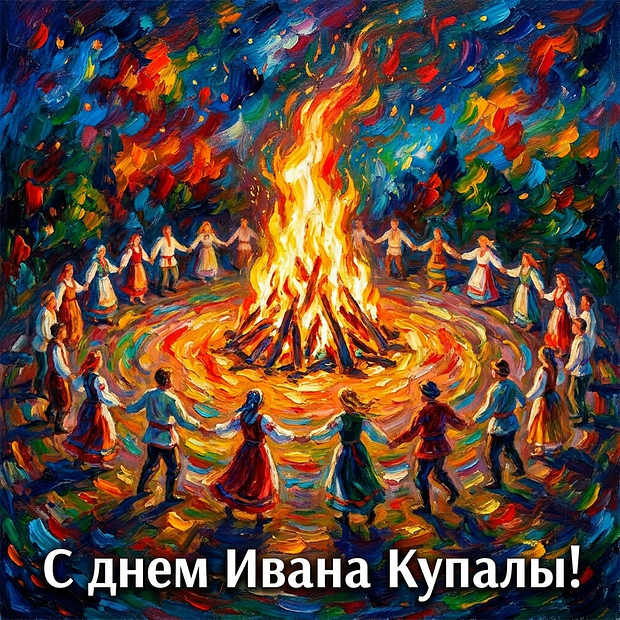 Бесплатная открытка с днем Ивана Купалы
