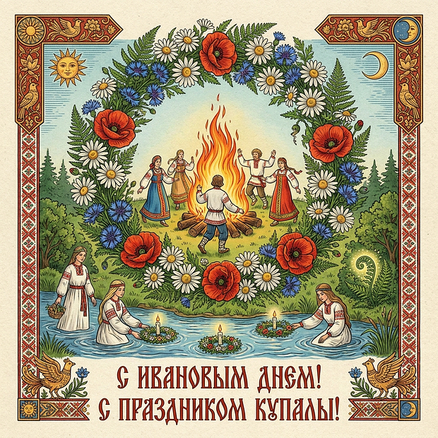 Красивая картинка с днем Ивана Купалы
