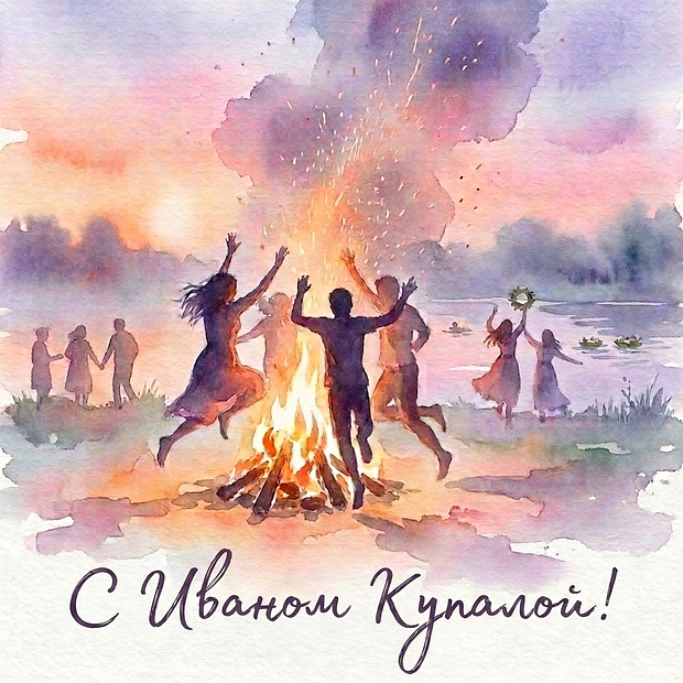 Открытка с днем Ивана Купалы с пожеланиями
