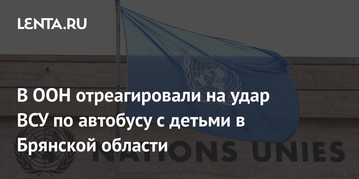 В ООН отреагировали на удар ВСУ по автобусу с детьми в Брянской области