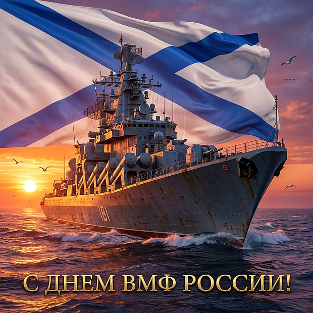 Скачать открытку с Днем ВМФ