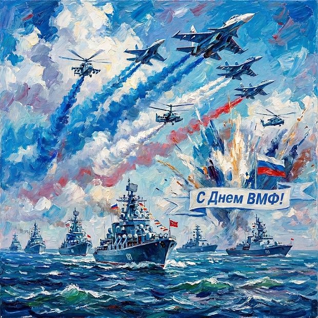 Открытка на День ВМФ