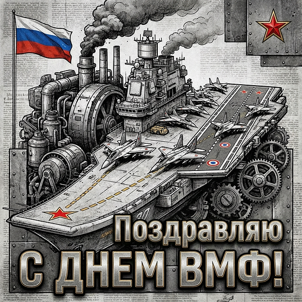 Скачать бесплатно открытку с Днем ВМФ