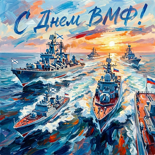 Картинка с поздравлением ко Дню ВМФ