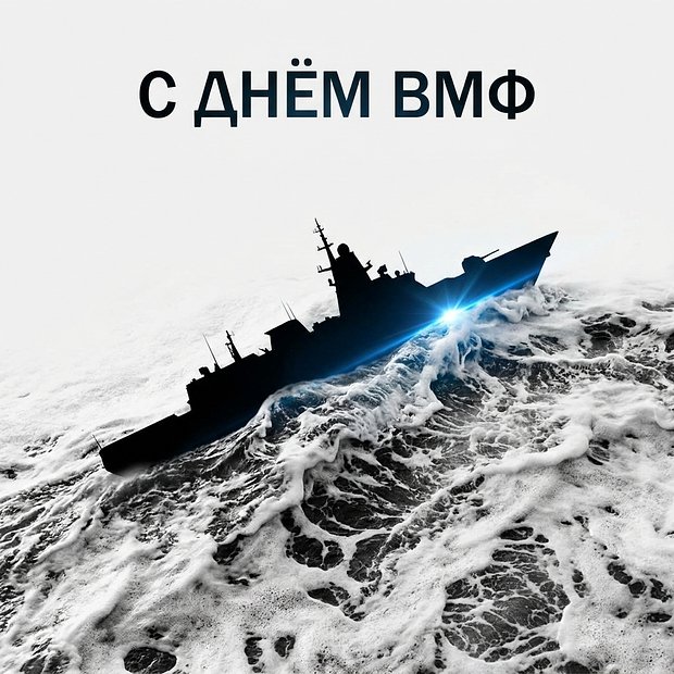 Открытка с поздравлением ко Дню ВМФ