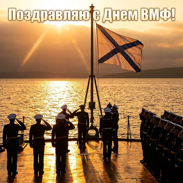 Открытка на День ВМФ
